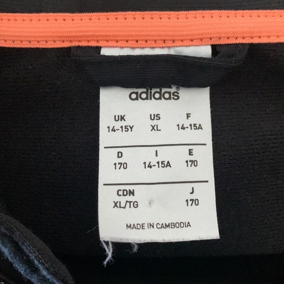Adidas Black with Coral Track Suit - Picture 3 of 5